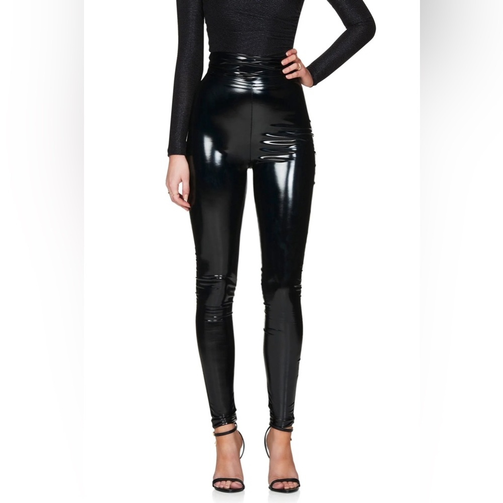 Nookie Glossy Black Leggings